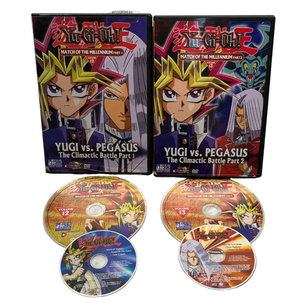 Yu-Gi-Oh DVD Set Match of the Millenium Part 1 and 2 Yugi vs. Pegasus 1996